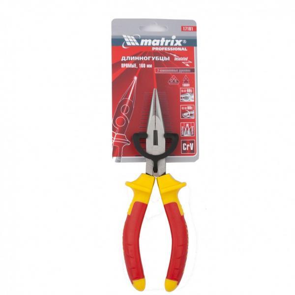 Matrix Длинногубцы прямые Insulated, 160 мм, двухкомпонентные рукоятки Matrix Professional — изображение 4