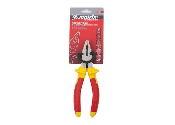 Matrix Плоскогубцы комбинированные, Insulated, 160 мм, двухкомпонентные рукоятки Matrix Professional — изображение 2