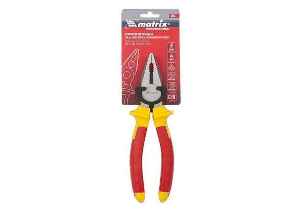 Matrix Плоскогубцы комбинированные, Insulated, 180 мм, двухкомпонентные рукоятки Matrix Professional — изображение 2