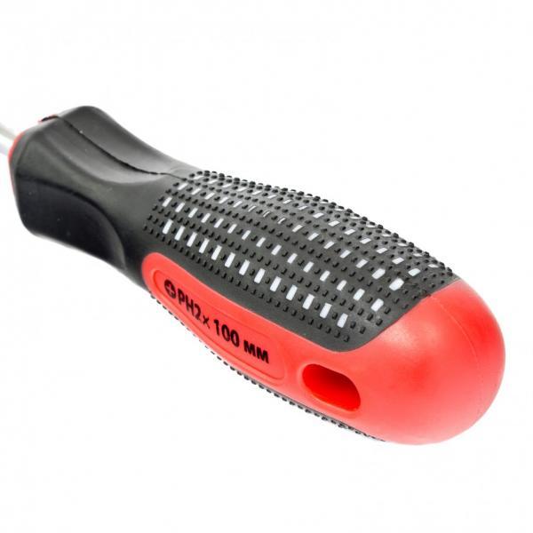 Matrix Отвертка Fusion, PH2 х 100 мм, CrV, трехкомпонентная рукоятка 'Anti slip' Matrix — изображение 3