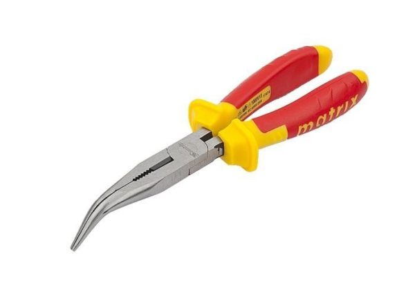 Matrix Длинногубцы изогнутые Insulated, 200 мм, двухкомпонентные рукоятки Matrix Professional — изображение 4