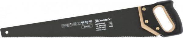 Matrix Ножовка по дереву 'BLACK SERIES', 550 мм, 7-8 TPI, зуб-3D, каленный зуб, тефлоновое покрытие полотна MTX