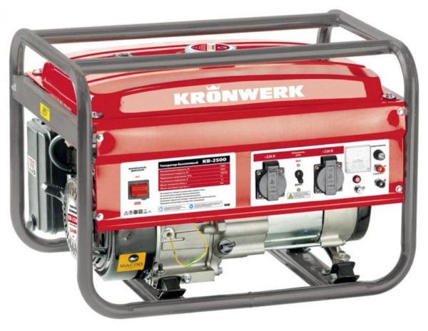 Kronwerk Генератор бензиновый LK 2500,2,2 кВт, 230 В, бак 15 л, ручной старт// Kronwerk